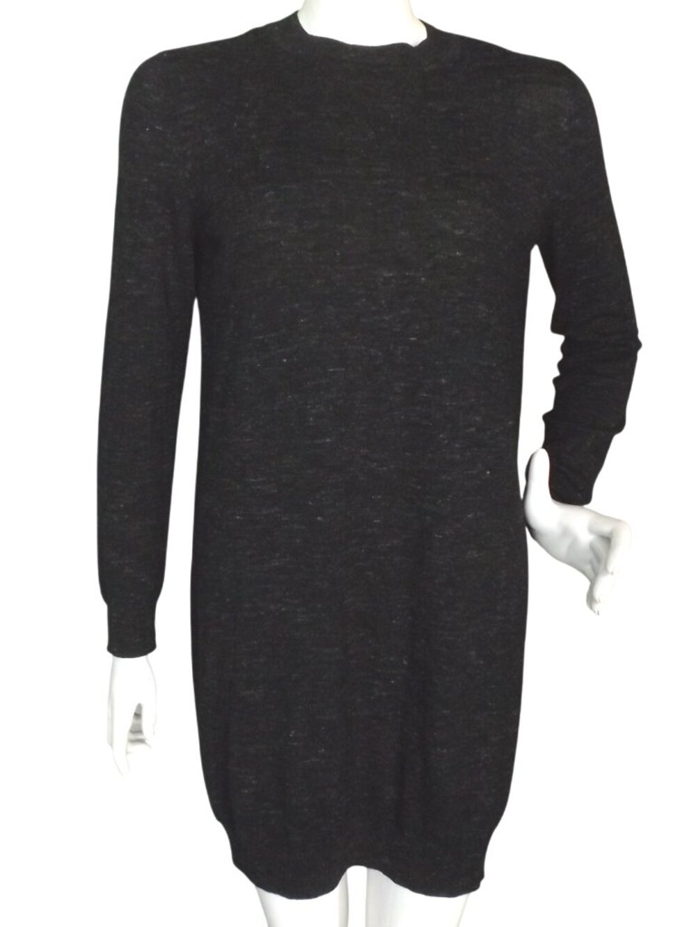 COS Mini Sweater Dress, S, Black/White speckled knit, Long sleeve, Wool blend